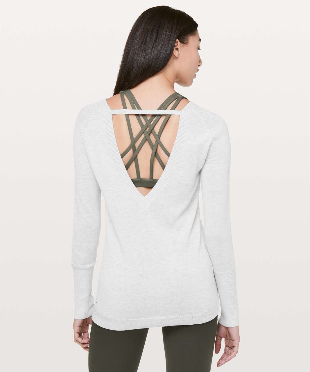 Lululemon Unity Drop Back Sweater - Heathered Silver Ice