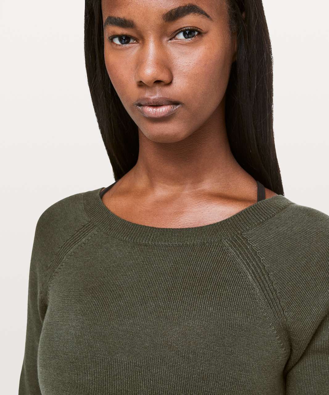 Lululemon Unity Drop Back Sweater - Camo Green