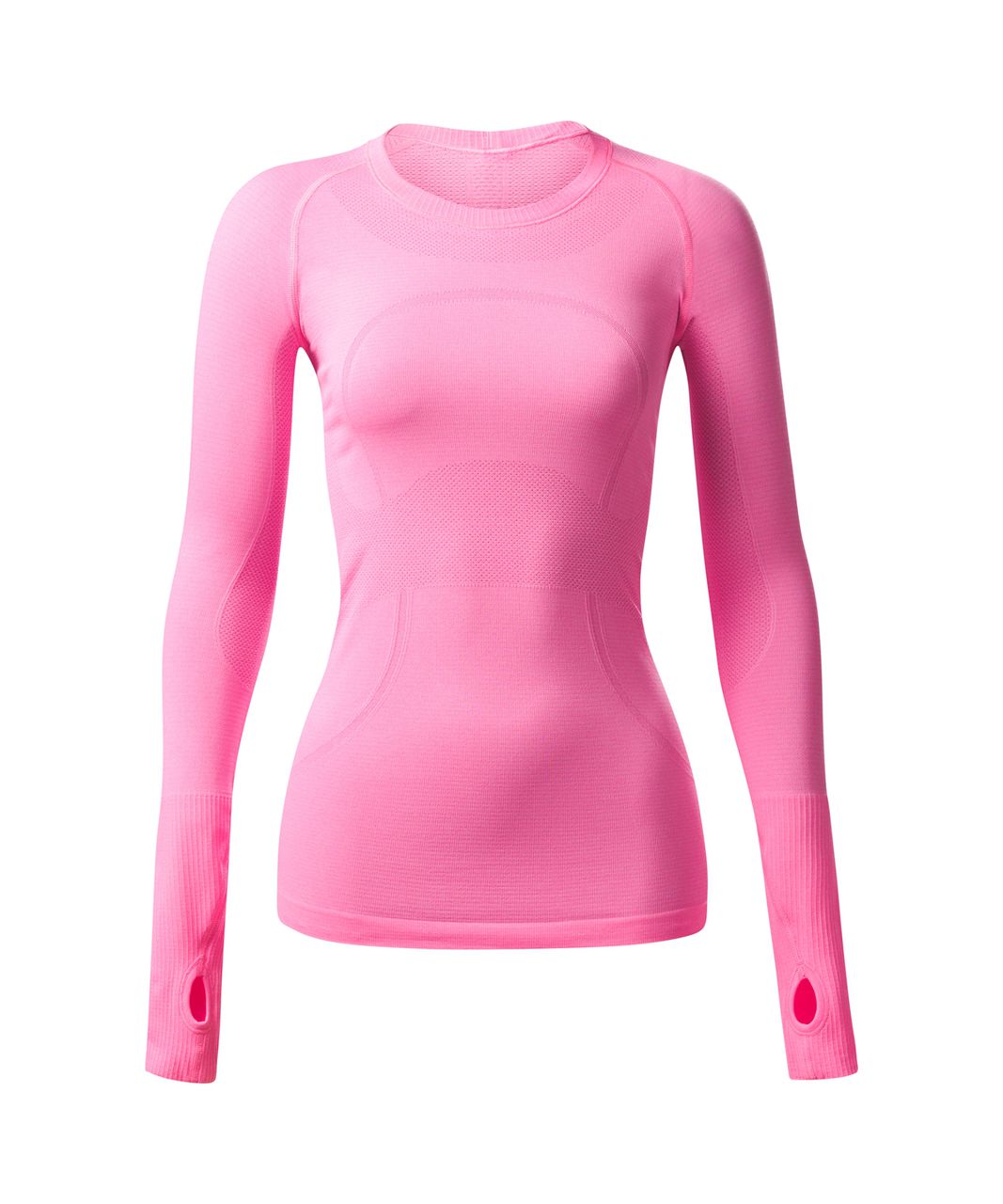 Lululemon Swiftly Tech Long Sleeve Crew - Heathered Neon Pink