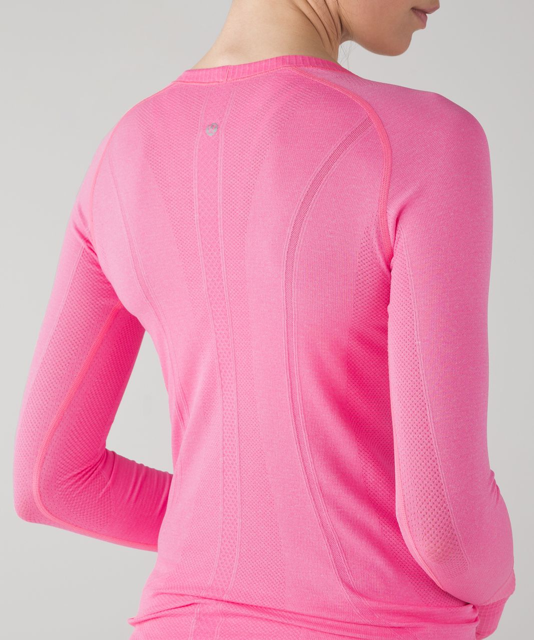 Lululemon Swiftly Tech Long Sleeve Crew - Heathered Neon Pink