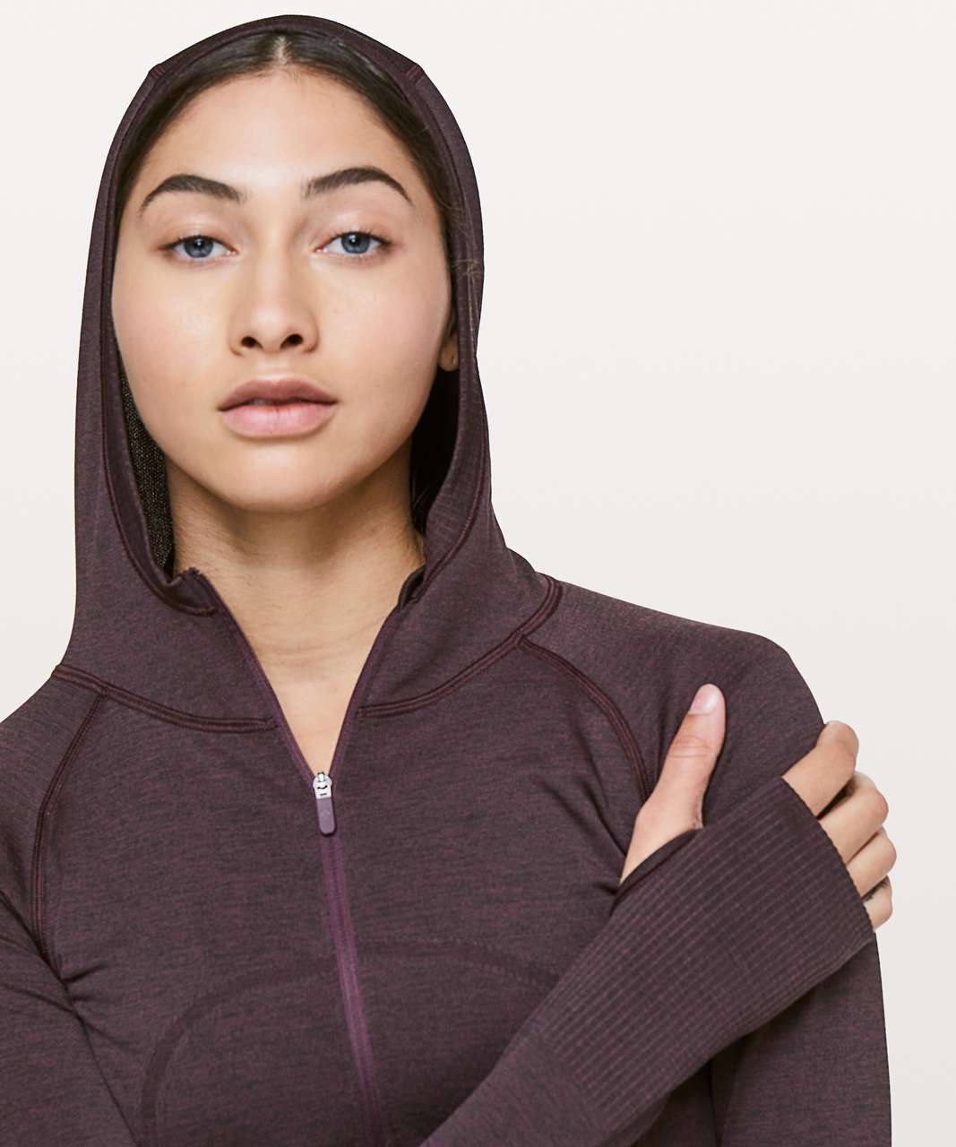 Lululemon Swiftly Tech Hooded 1/2 Zip - Arctic Plum / Black