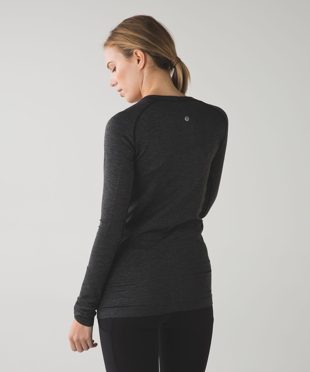 Lululemon Swiftly Tech Long Sleeve Crew - Heathered Dark Slate - lulu  fanatics