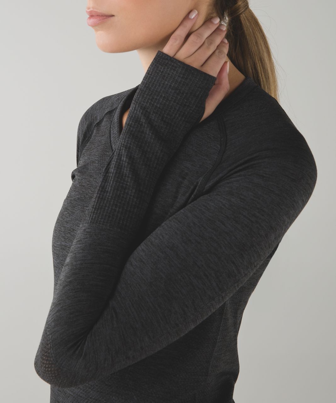 Lululemon Swiftly Tech Long Sleeve Crew - Heathered Dark Slate