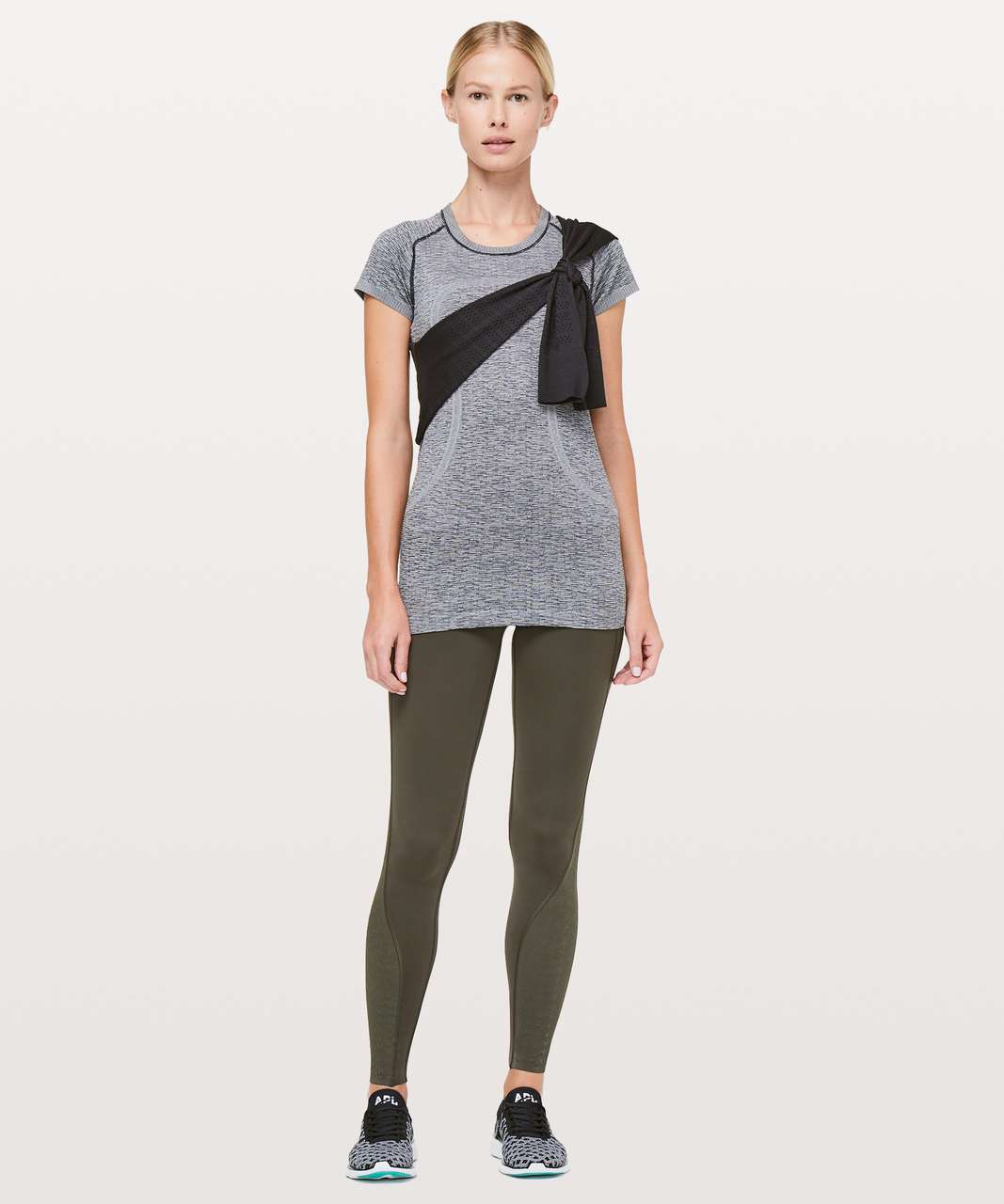 Lululemon Strength & Sweat Tight *28 - Dark Olive - lulu fanatics