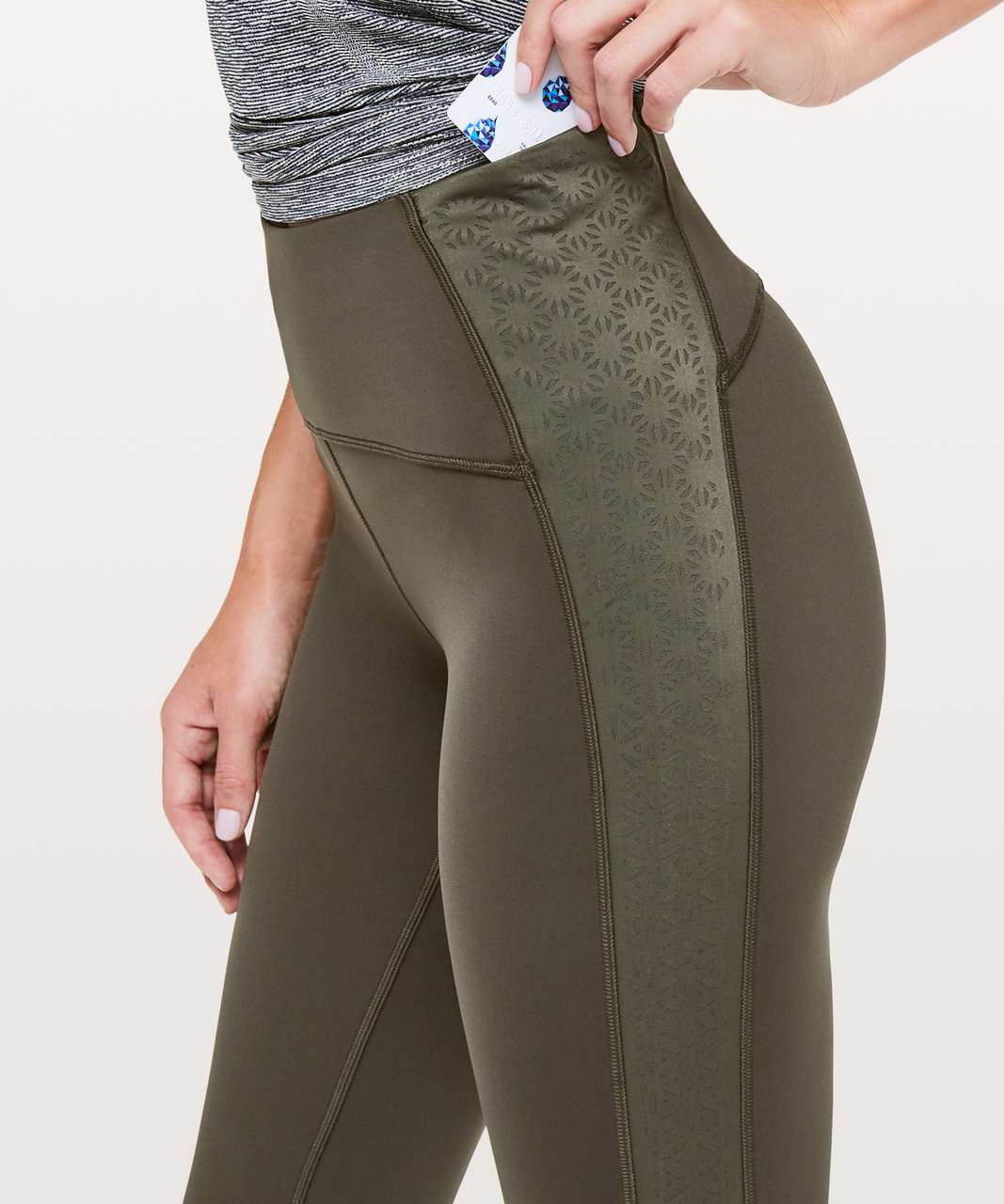 Lululemon Strength & Sweat Tight *28 - Dark Olive - lulu fanatics