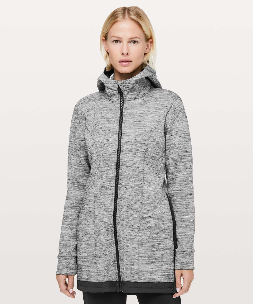 Lululemon Pick Your Path Jacket - Heathered Space Dyed Black Slub