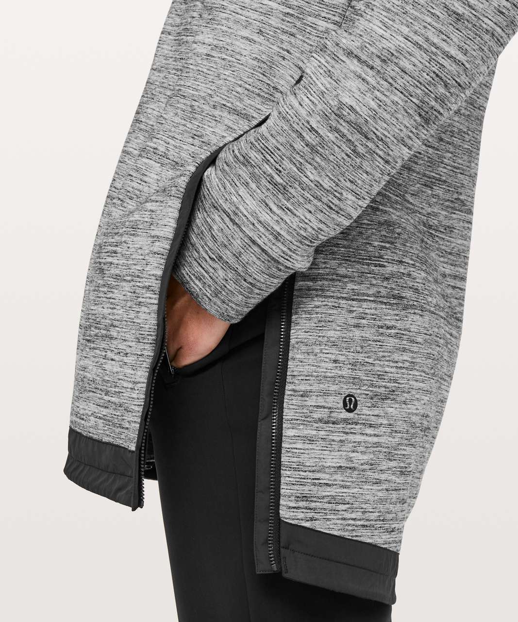 Lululemon Pick Your Path Jacket - Heathered Space Dyed Black Slub