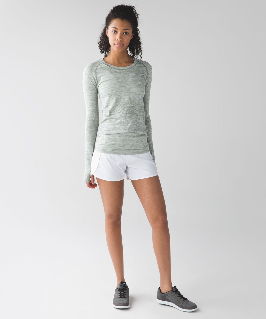 Lululemon Swiftly Tech Long Sleeve Crew - Heathered Desert Olive