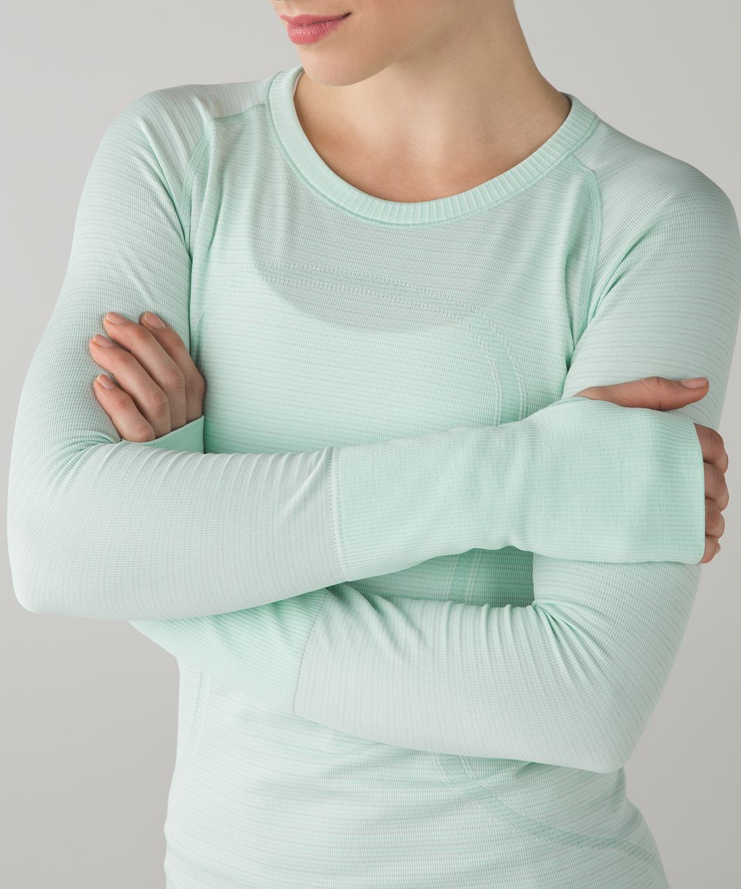 Lululemon Swiftly Tech Long Sleeve Crew - Heathered Sea Mist