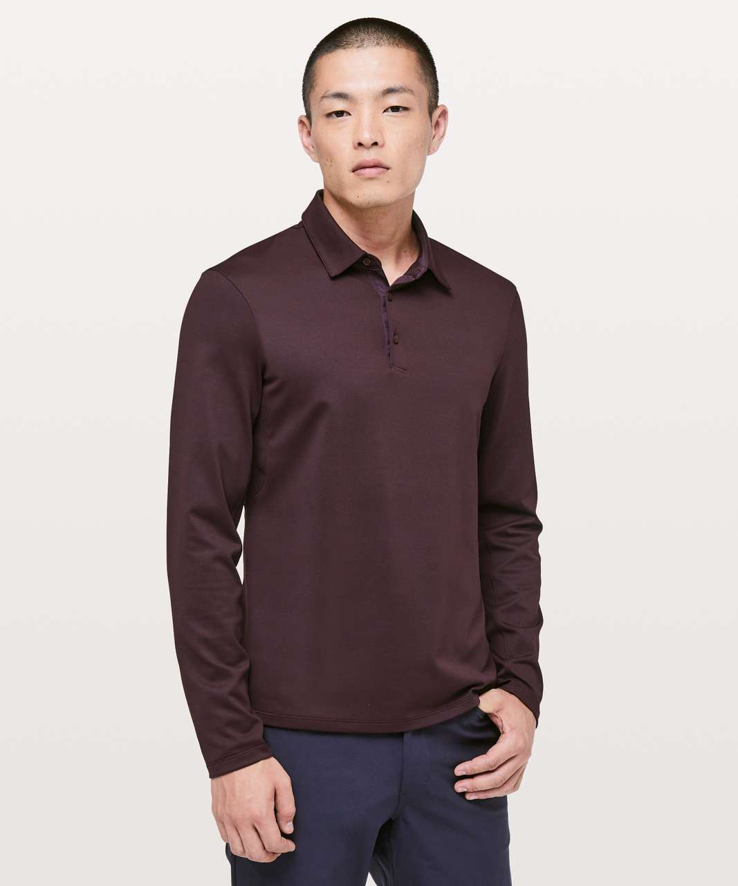 Lululemon Division Polo - Black Plum - lulu fanatics