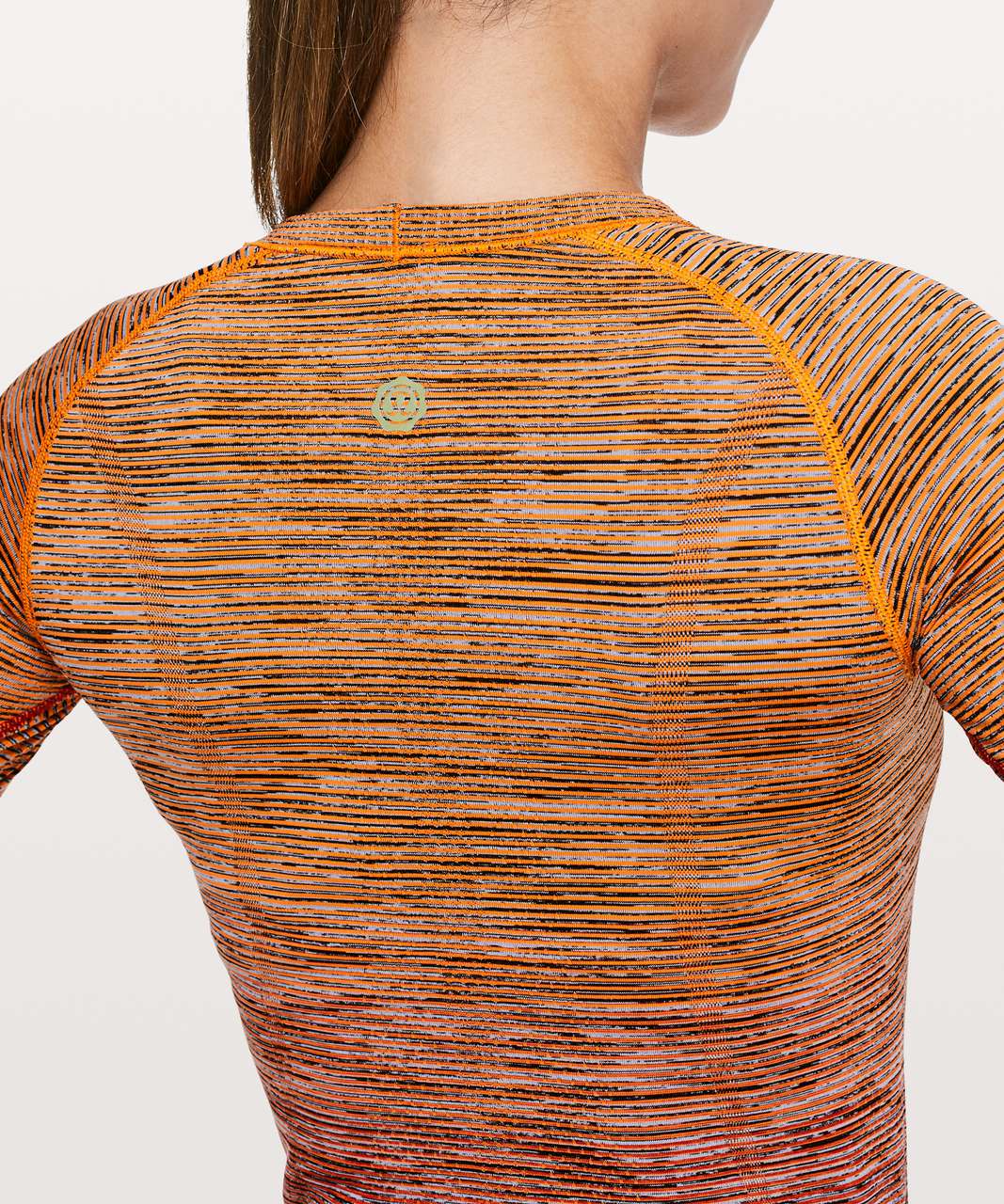 Lululemon Swiftly Tech Long Sleeve Crew *SW - Vivid Amber / White / Hot Heat / Black