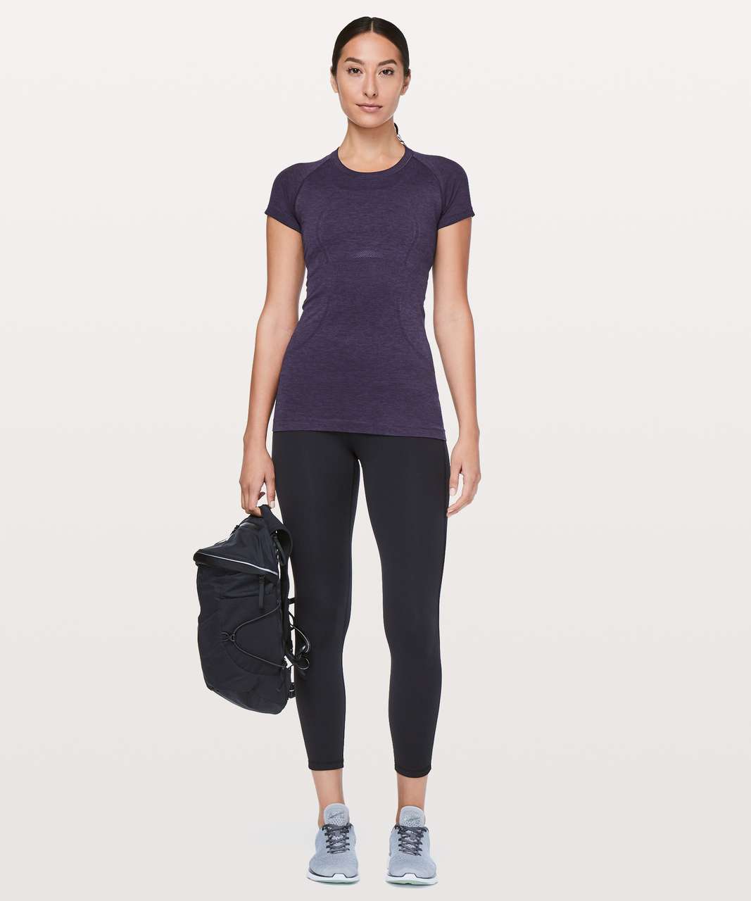 Lululemon Swiftly Tech Short Sleeve Crew - Dark Court Purple / Black