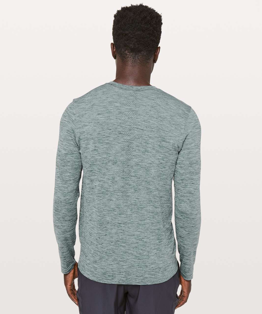 Lululemon Metal Vent Tech Surge Long Sleeve - Oxide Green / White