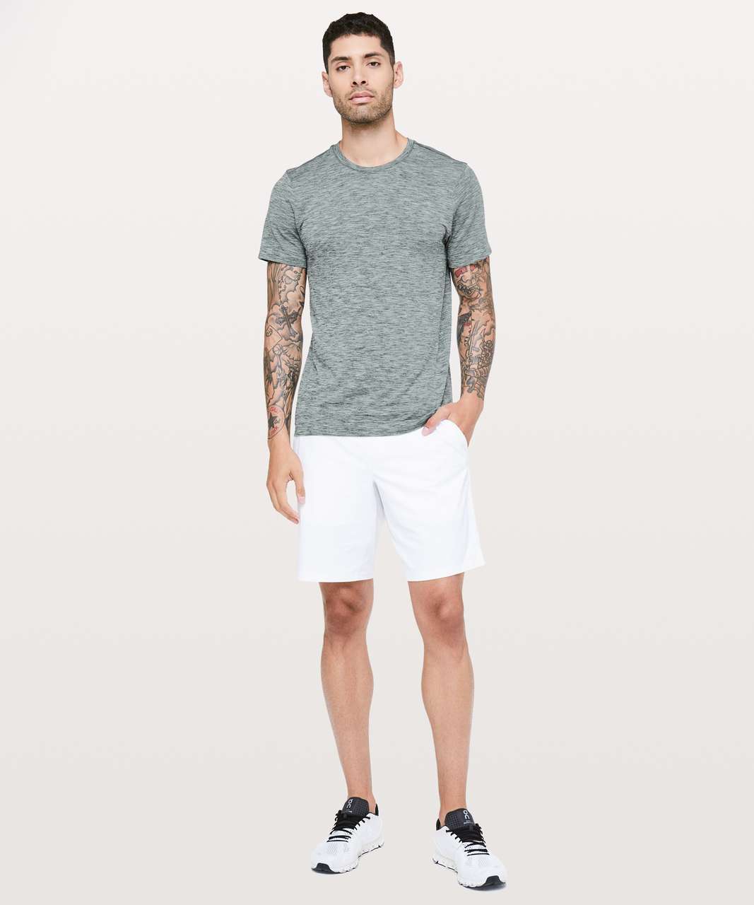 Lululemon Metal Vent Tech Surge Short Sleeve - Oxide Green / White