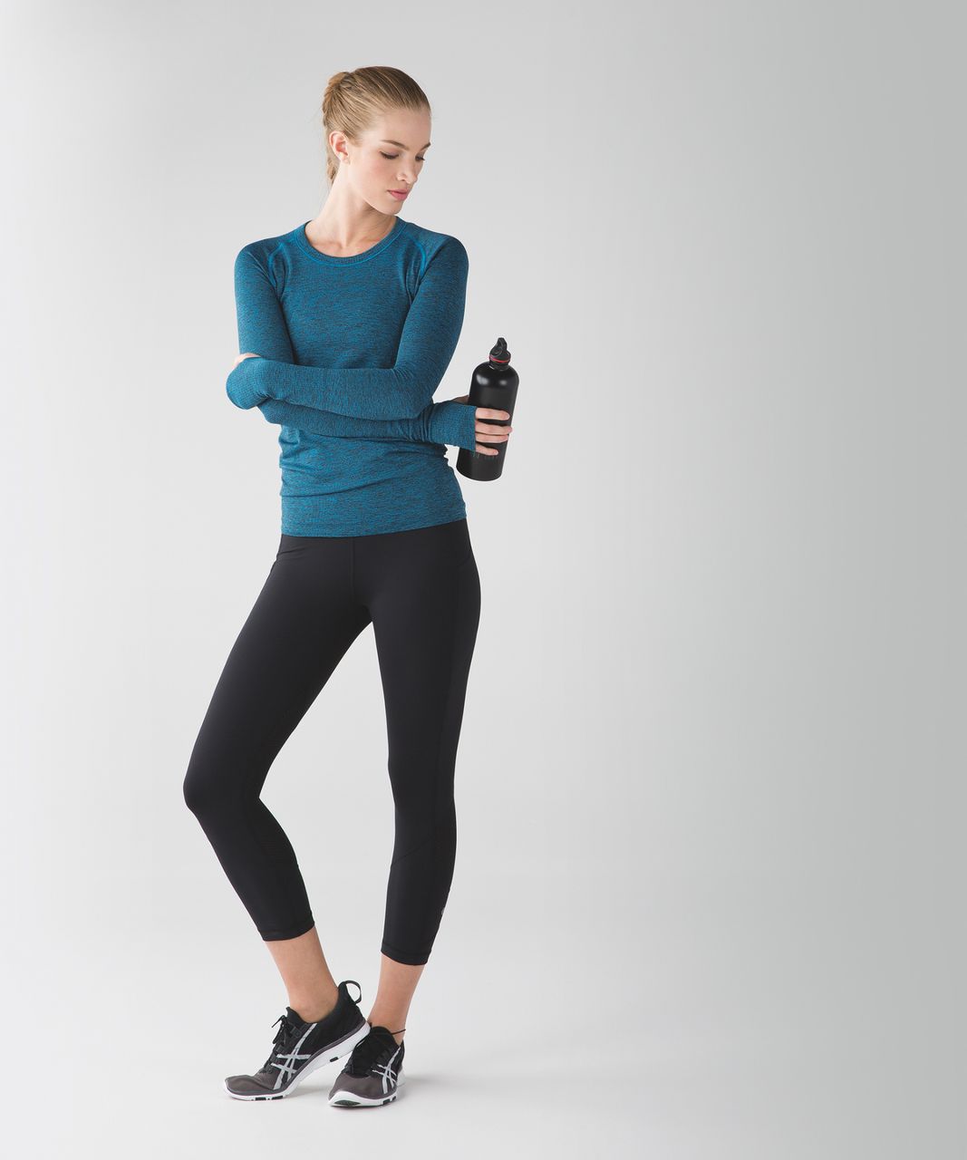 Lululemon Swiftly Tech Long Sleeve Crew - Heathered Kayak Blue