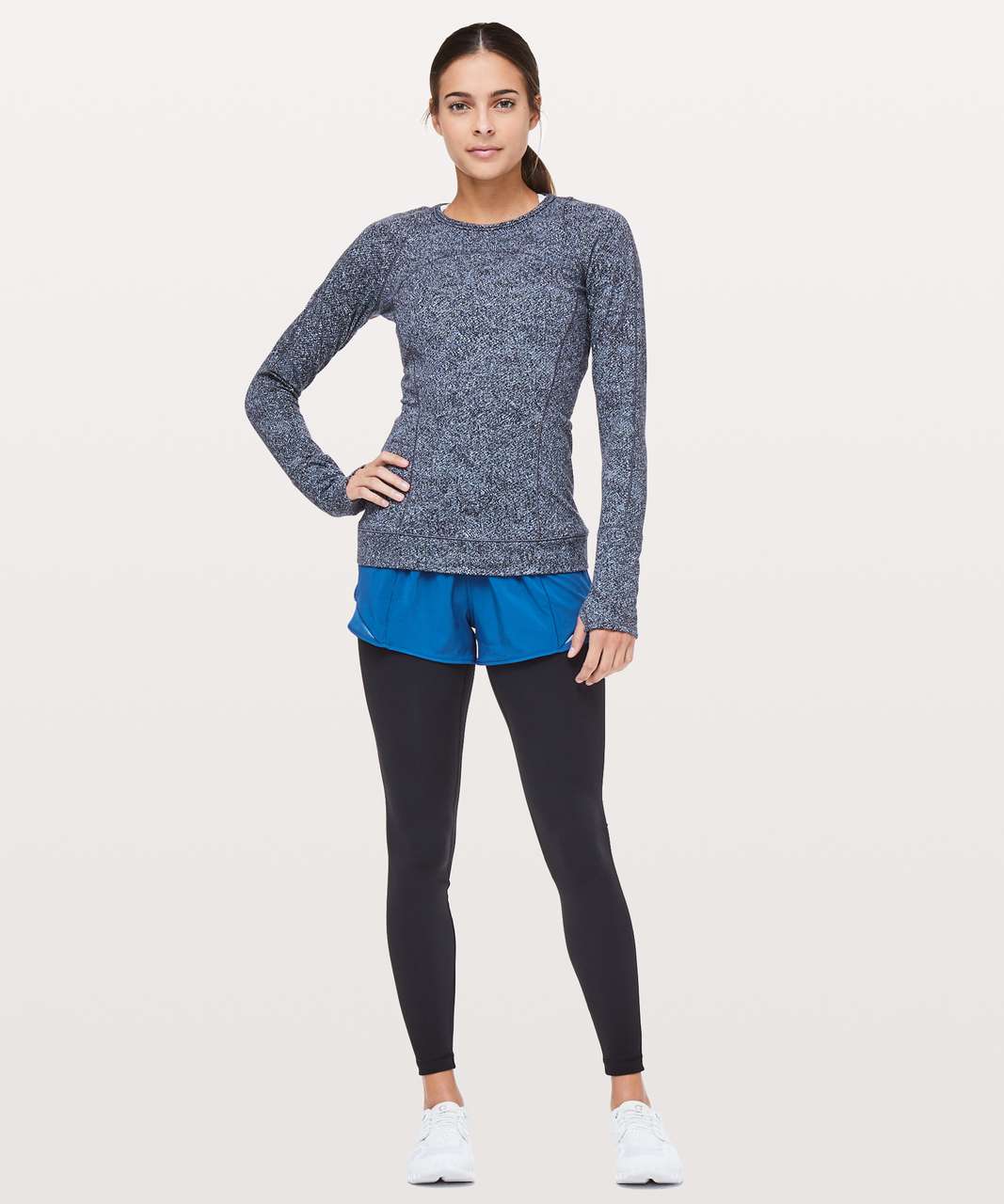 Lululemon Cypress Kiss Long Sleeve - Fusion Jacquard Black Violet Viola