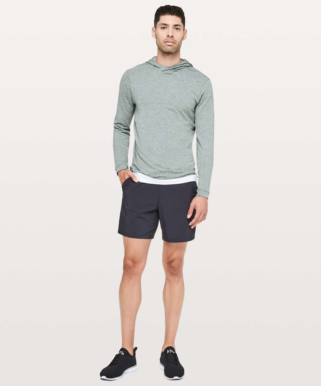 Lululemon Drysense Hoodie - Heathered Sea Steel