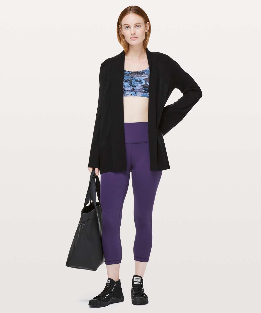 Lululemon dark purple cropped wide-leg leggings size 4 - $35 - From Haley