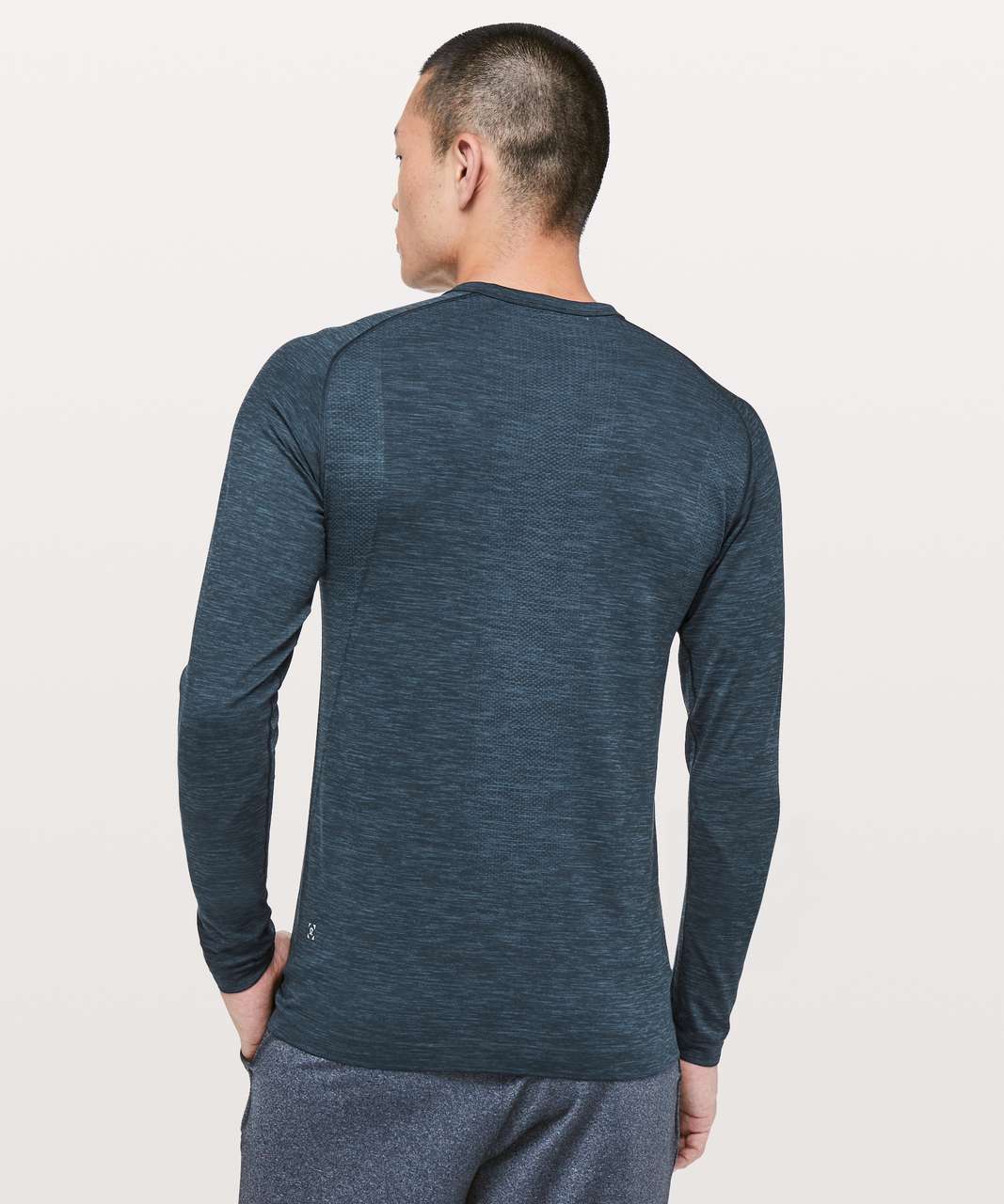 Lululemon Metal Vent Tech Long Sleeve Henley - Mineral Blue / Nautical Navy