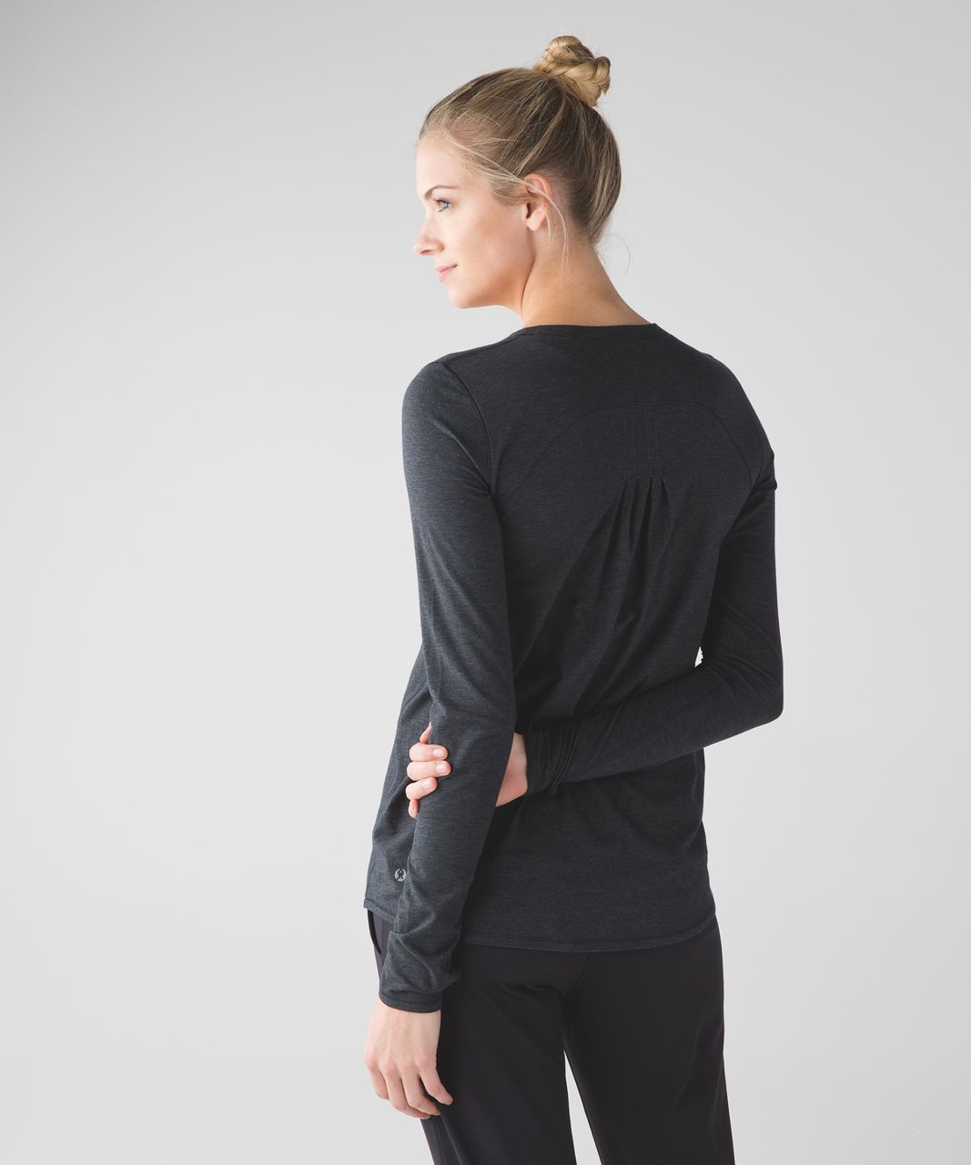 Lululemon Yogi Everyday Long Sleeve - Heathered Black