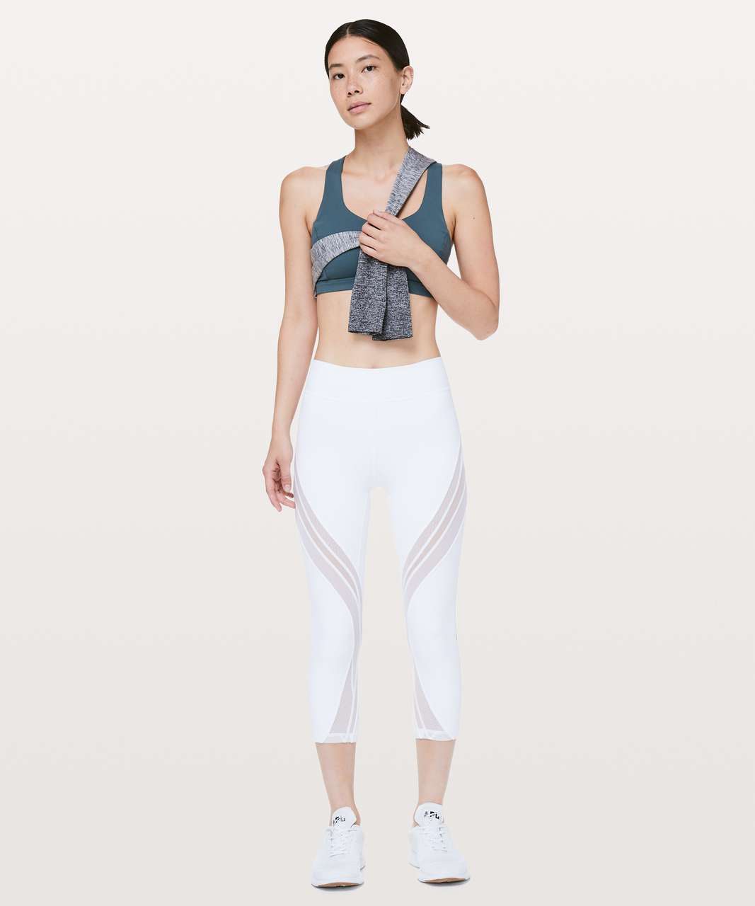 Lululemon Never Still Crop *21" - White