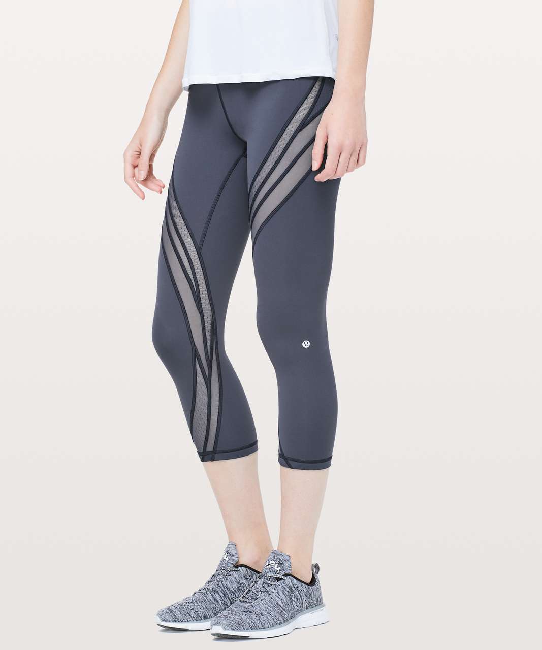 Lululemon Never Still Crop *21 Wildwood White Multi / Nocturnal