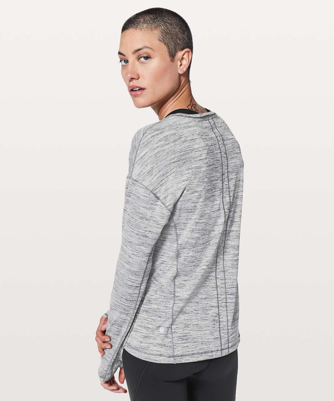 Lululemon Sweat Embrace Long Sleeve - Space Dye Camo Seal Grey