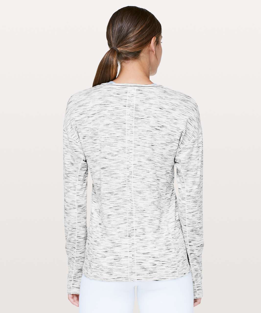 Lululemon Sweat Embrace Long Sleeve - Tiger Space Dye Black White