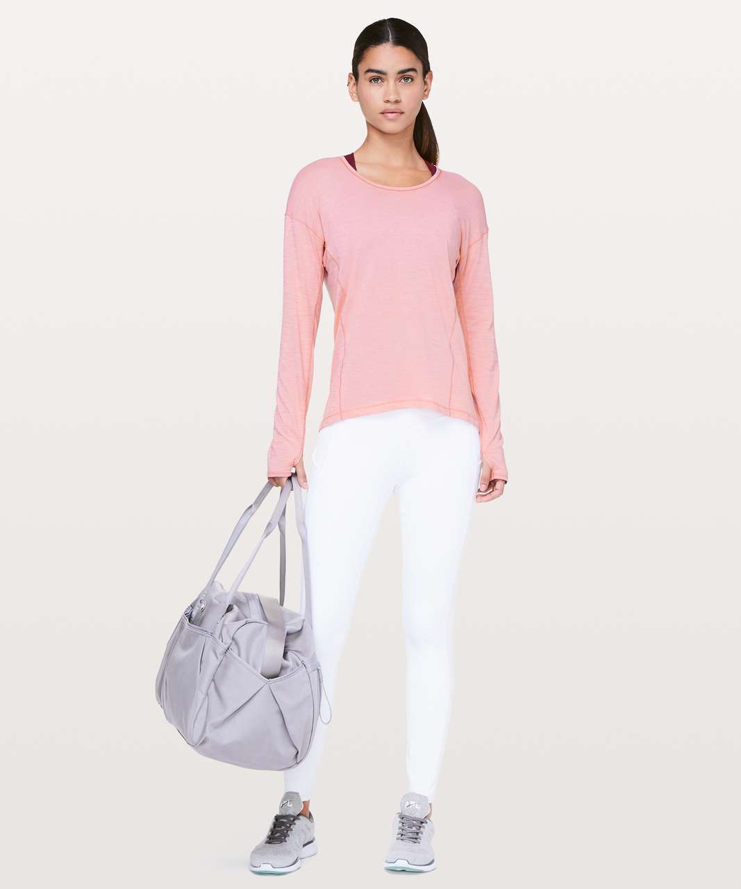 Lululemon Sweat Embrace Long Sleeve - Heathered Rose Tea