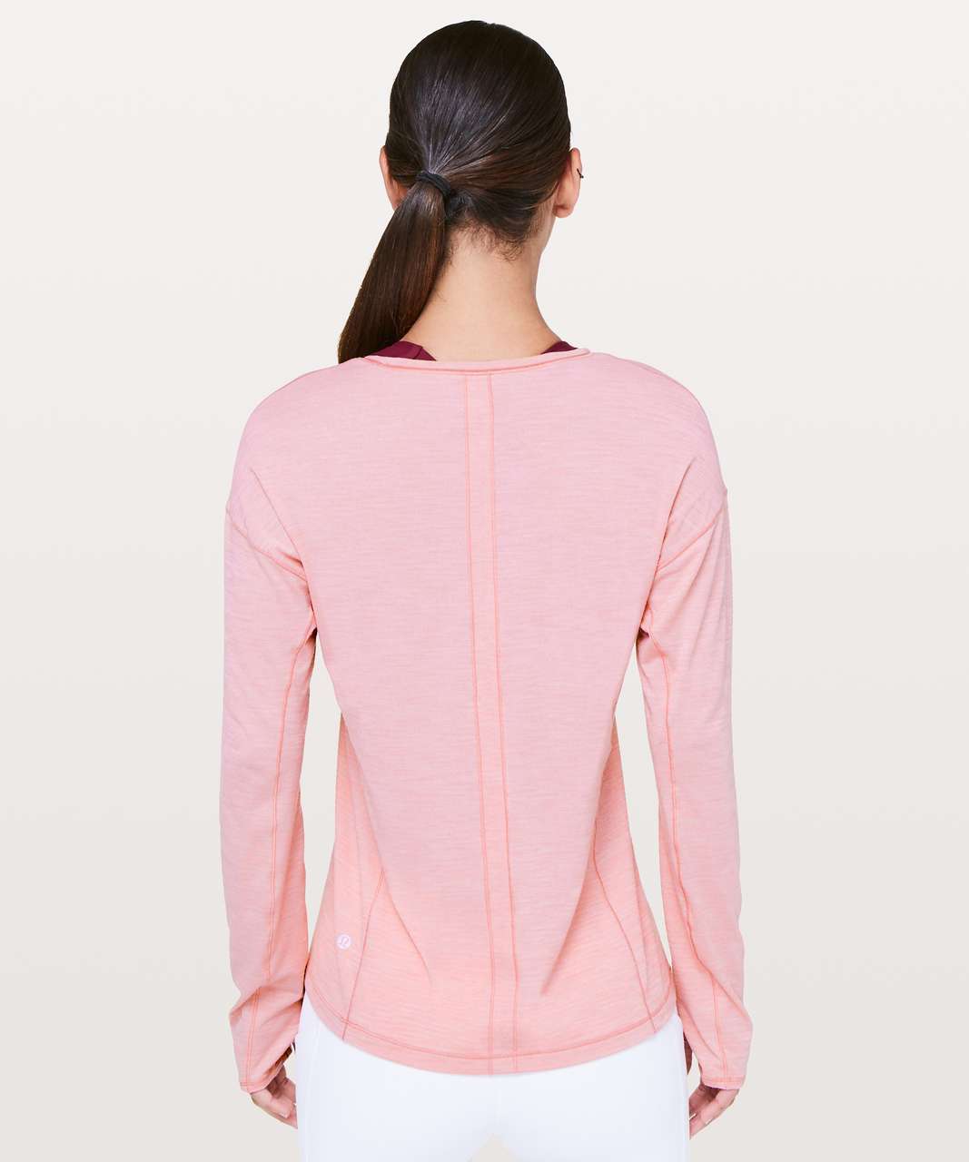 Lululemon Sweat Embrace Long Sleeve - Heathered Rose Tea