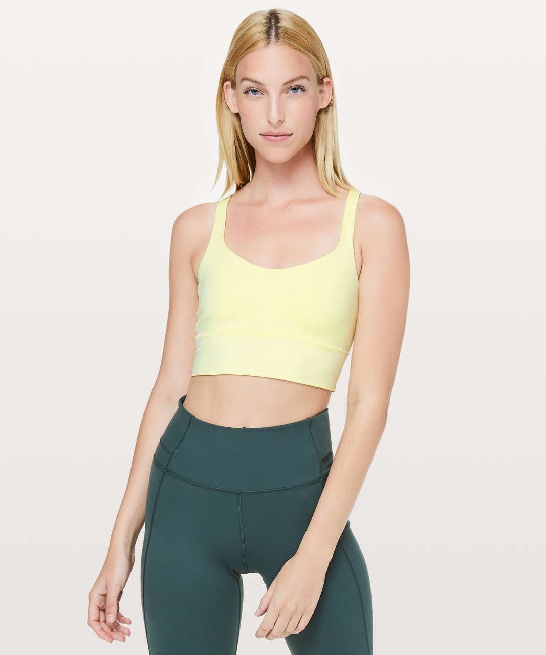 Lululemon Free To Be Bra *Long Line - Lemon Ice