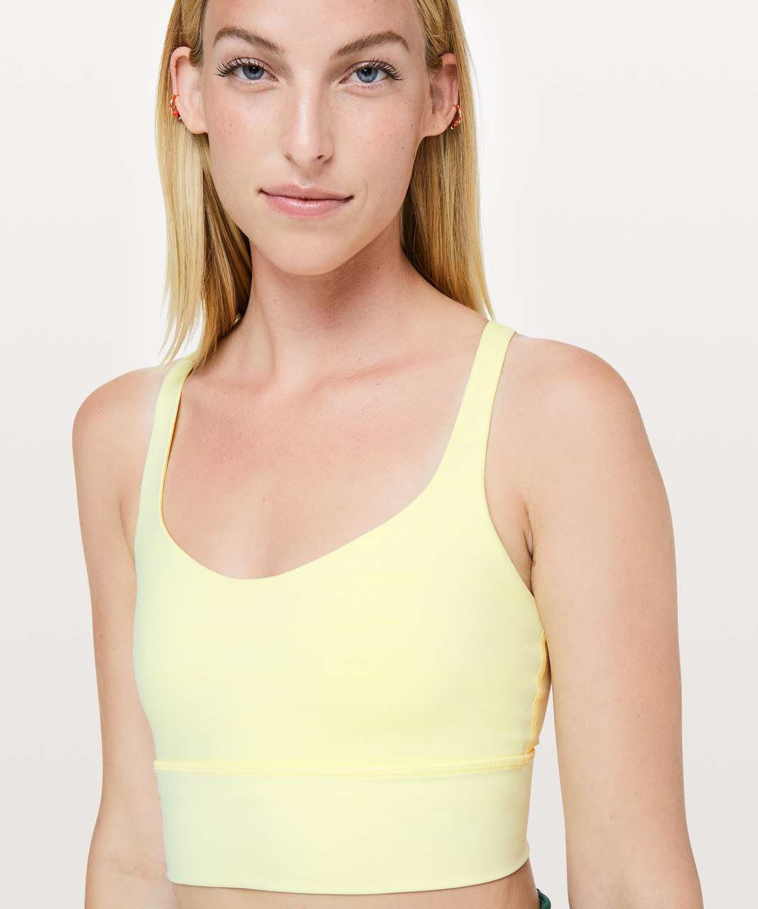 Lululemon Free To Be Bra *Long Line - Lemon Ice