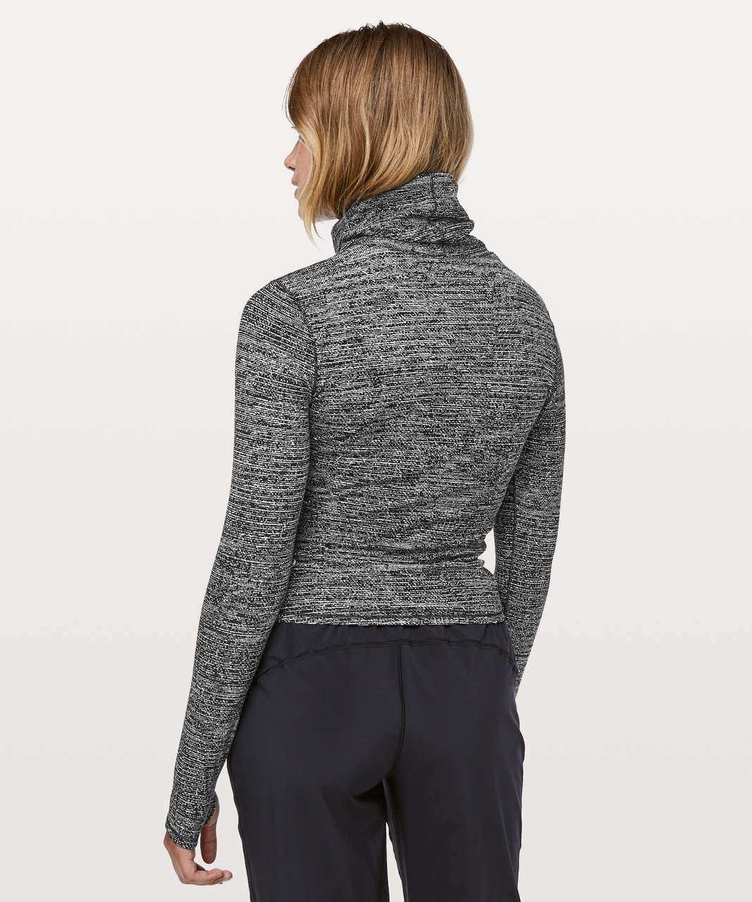 Lululemon Melodic Movement Long Sleeve - Twillines White Black