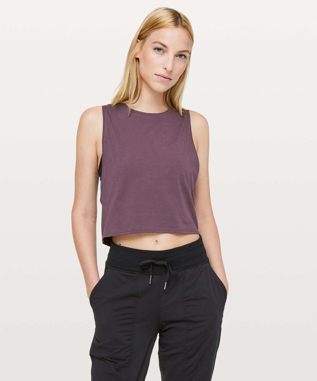 Lululemon Cut Back Crop Tank - Arctic Plum