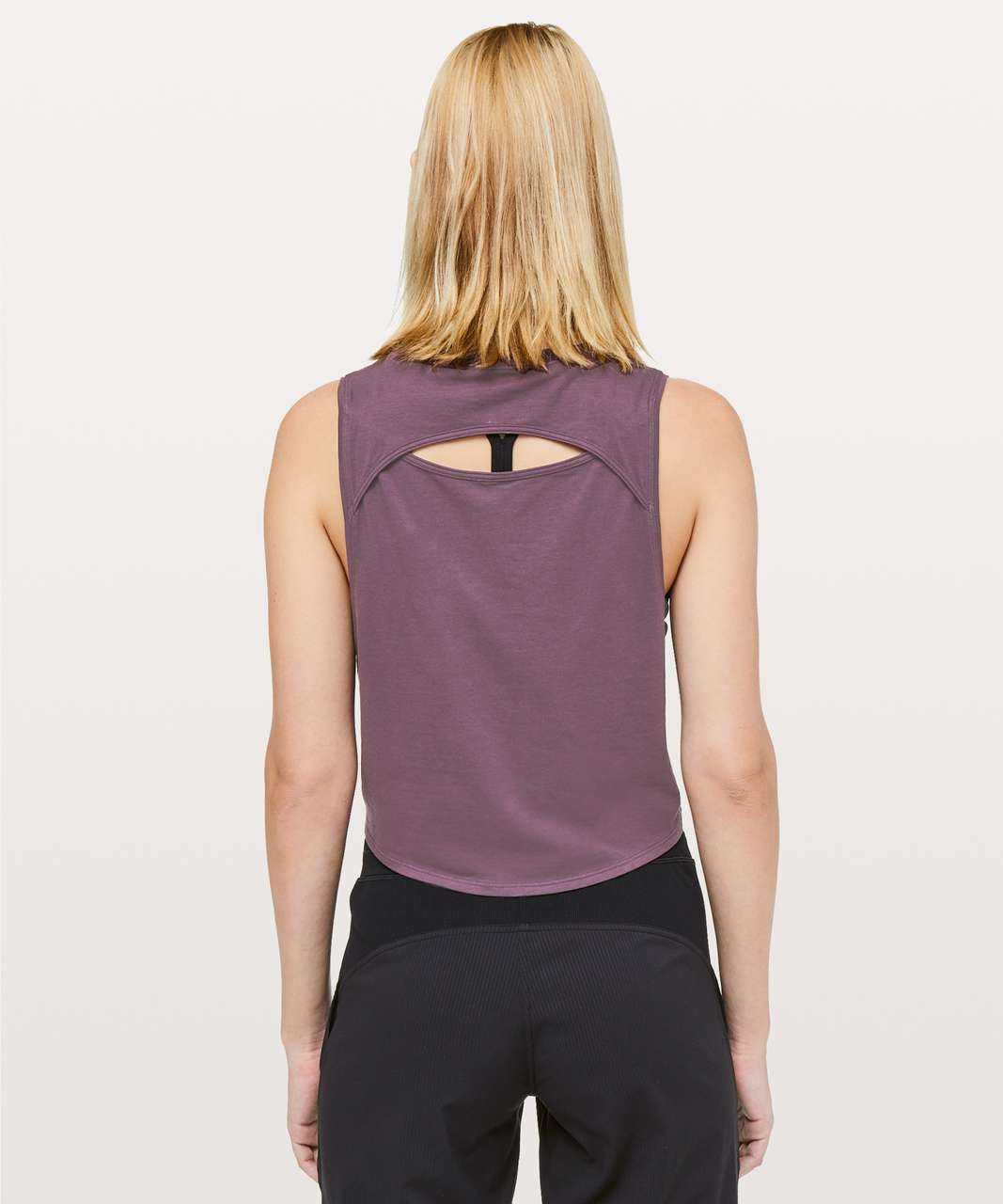 Lululemon Cut Back Crop Tank - Black (First Release) - lulu fanatics