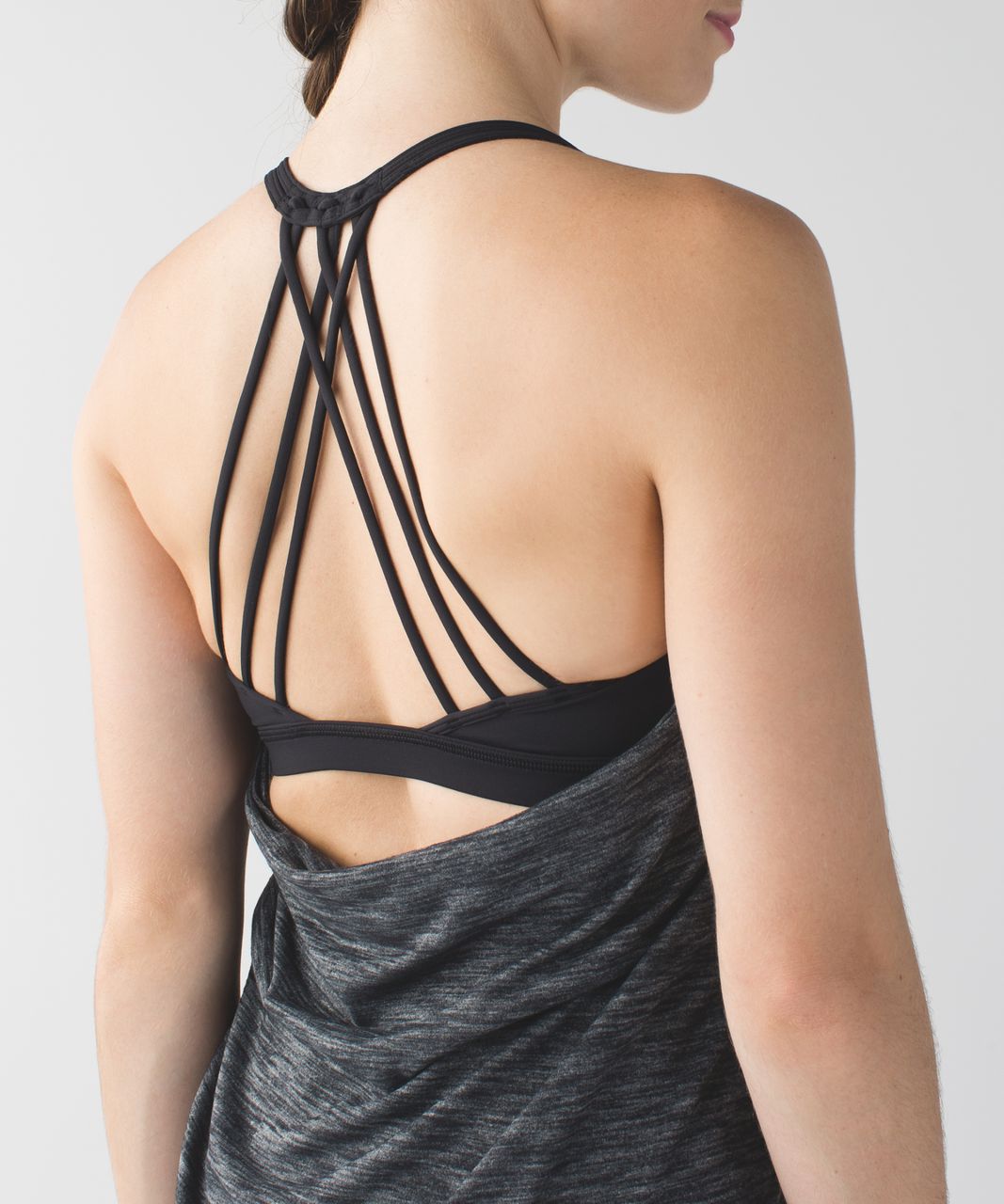 Lululemon Lighten Up Tank - Heathered Black / Black