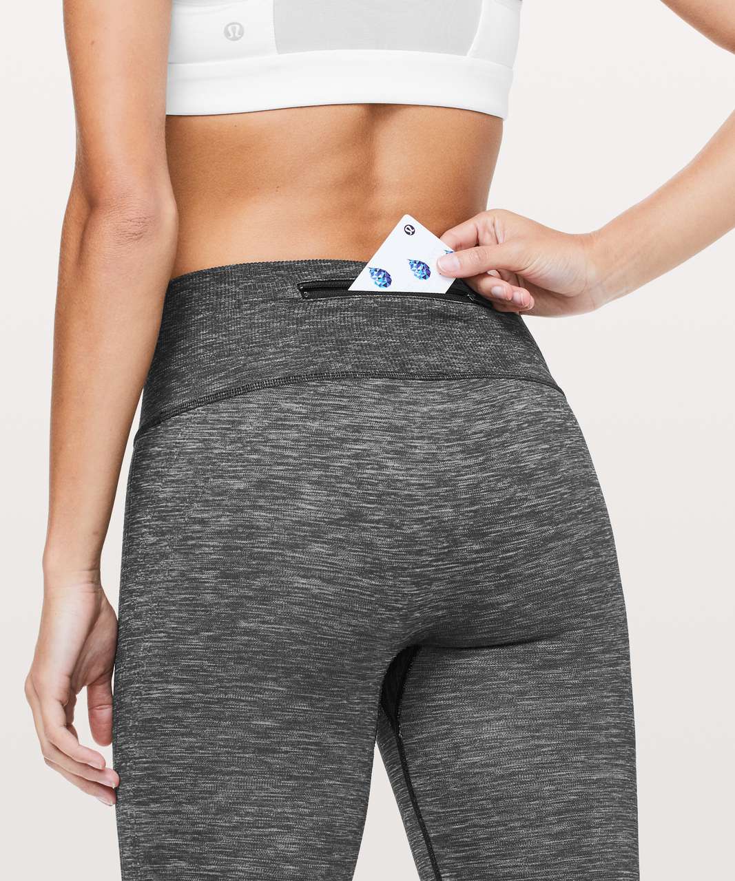 Lululemon Ready To Run Tight Pinpoint *28 - Black / Magnet Grey