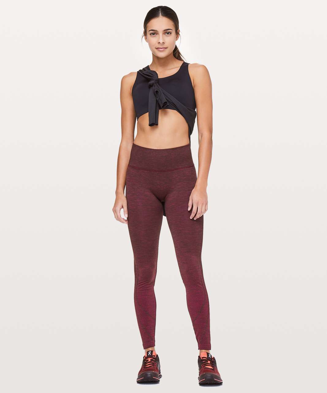 Lululemon Ready To Run Tight *Evanescent 26" - Star Ruby / Black Satin