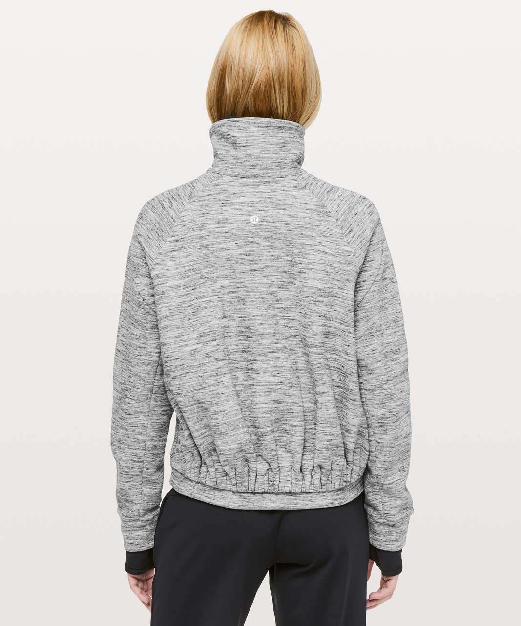 Lululemon Snuggle Up Jacket - Heathered Space Dyed Black Slub / Black