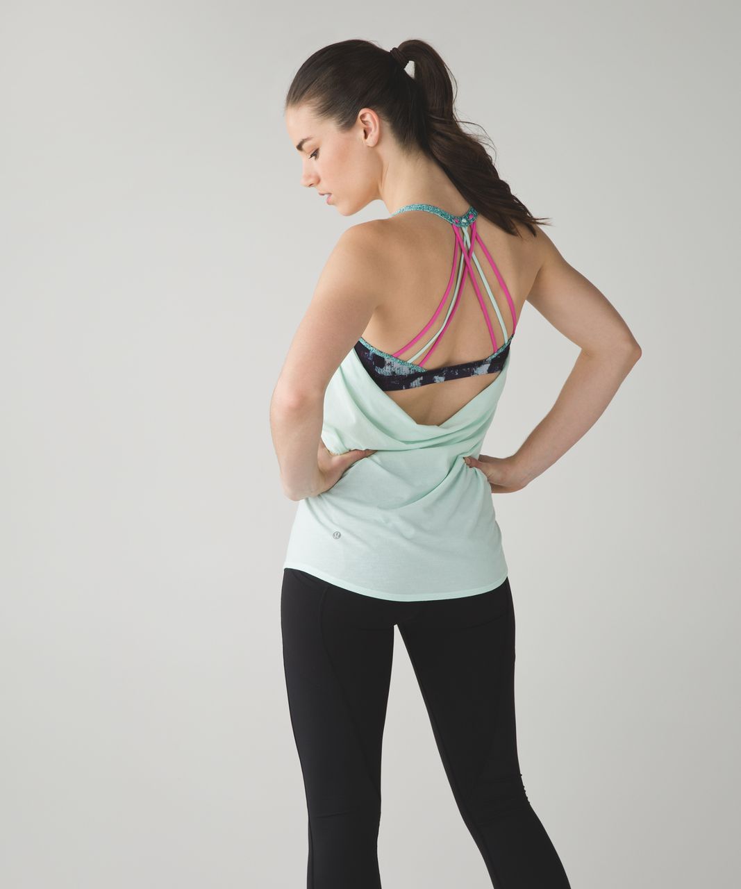 Lululemon Lighten Up Tank - Heathered Sea Mist / Static Blossom Multi / Rio Mist Sea Mist Deep Green