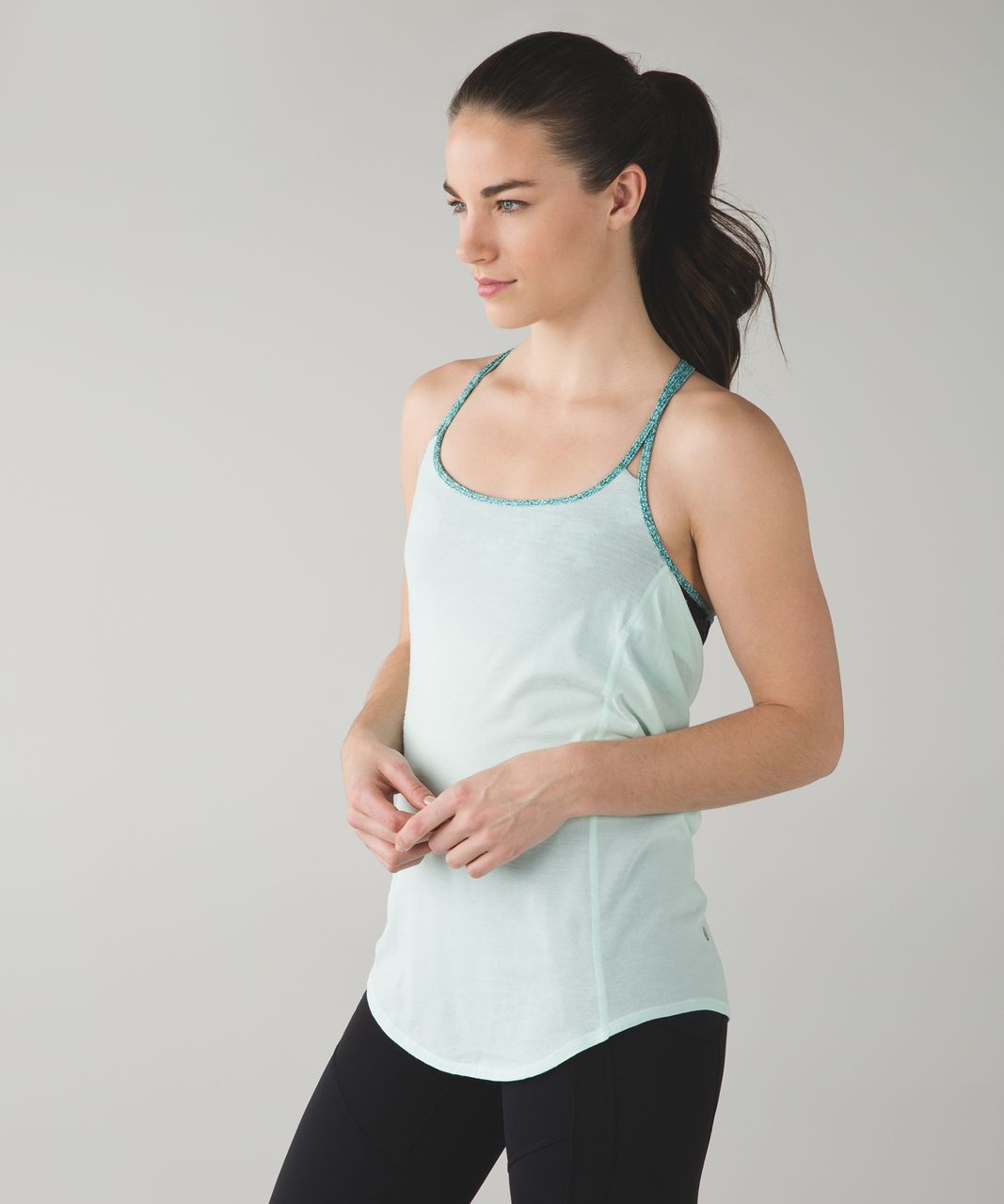 Lululemon Lighten Up Tank - Heathered Sea Mist / Static Blossom Multi / Rio Mist Sea Mist Deep Green