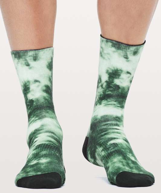 Lululemon True Crew Sock - Tie Dye Socks Black - lulu fanatics