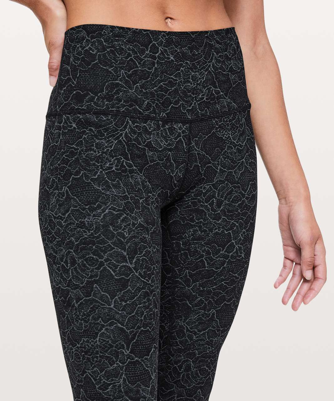 Lululemon Black Leggings with Lace Calf Size 6