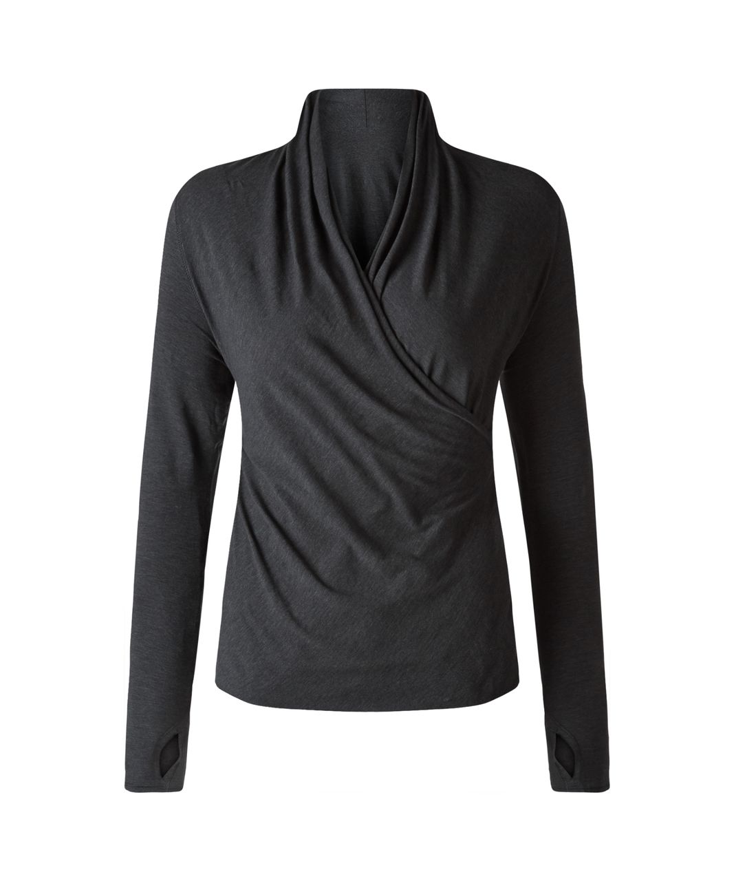 Lululemon Radiant Long Sleeve - Heathered Black - lulu fanatics