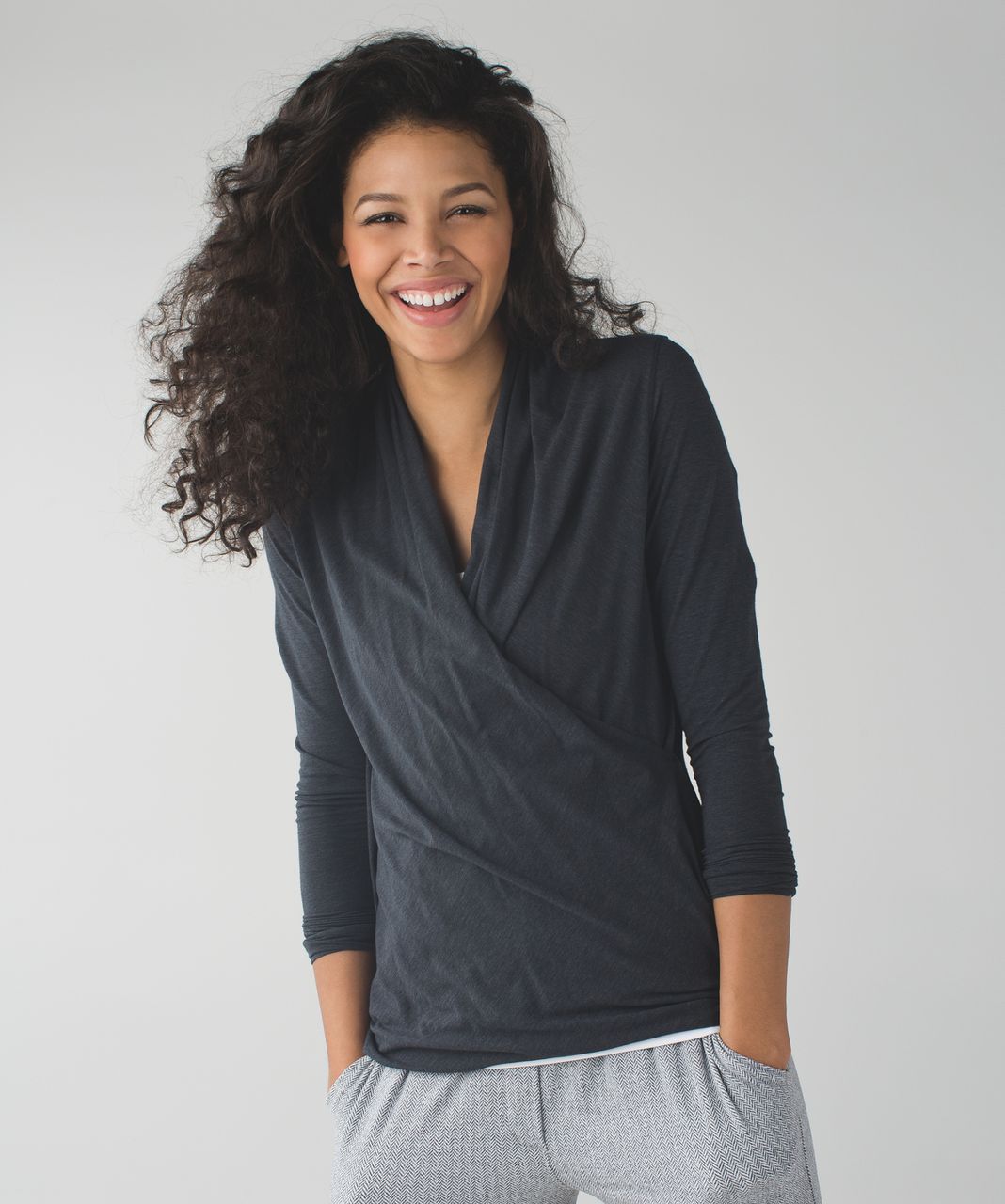 Lululemon Radiant Long Sleeve - Heathered Black