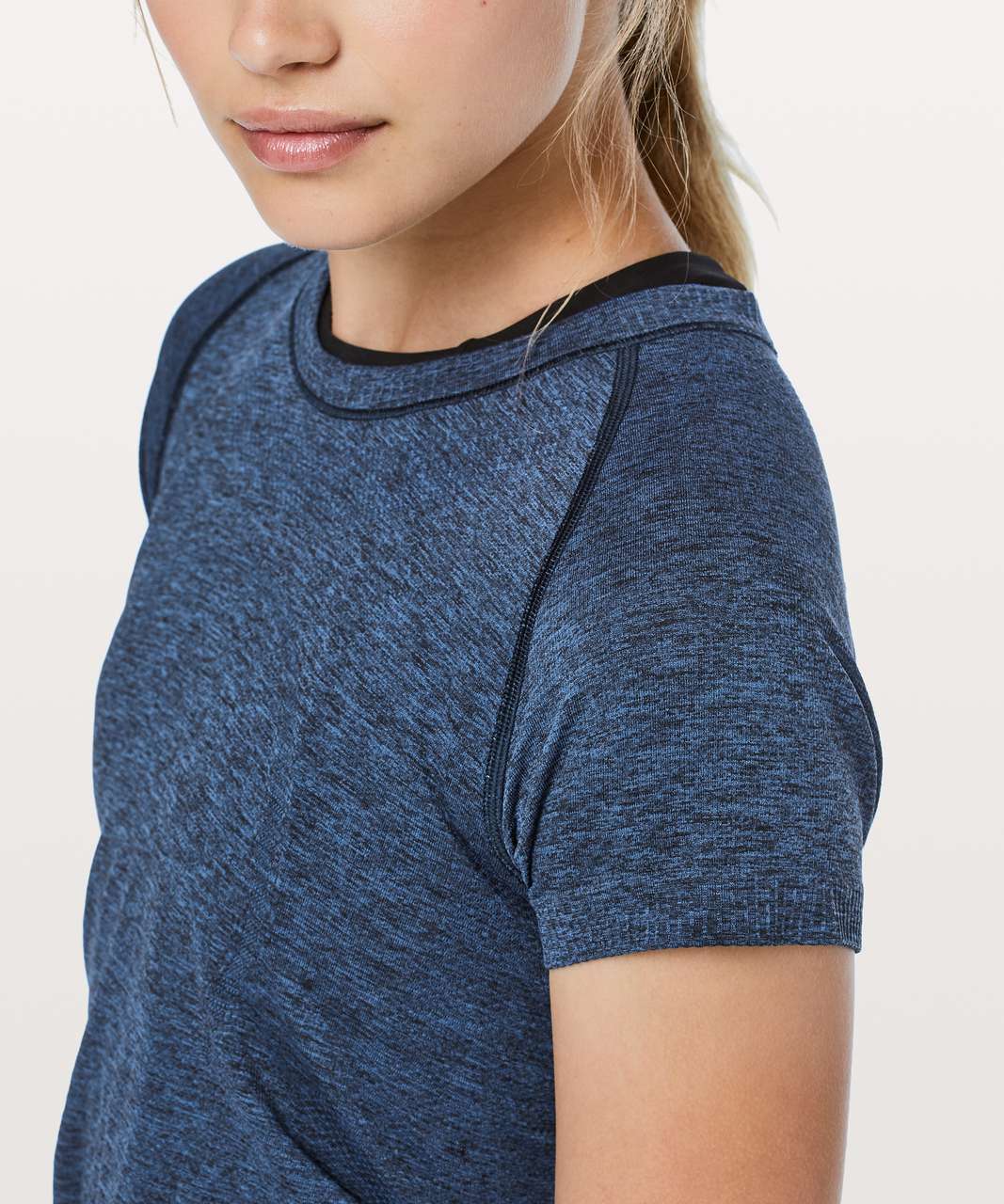 Lululemon Swiftly Tech Short Sleeve Crew - Cyber Blue / Black