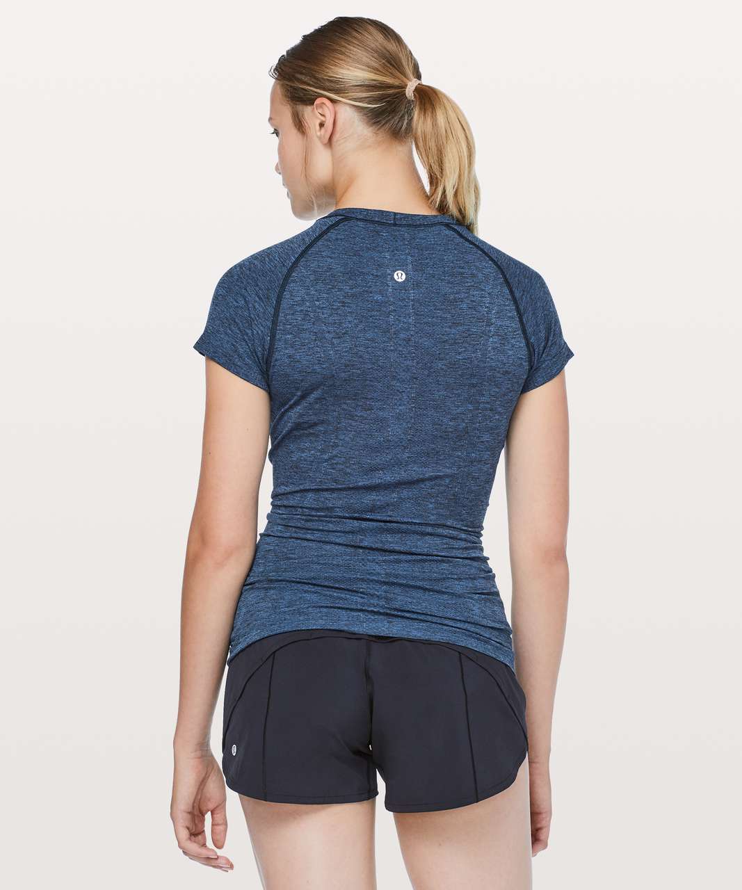 Lululemon Swiftly Tech Short Sleeve Crew - Cyber Blue / Black