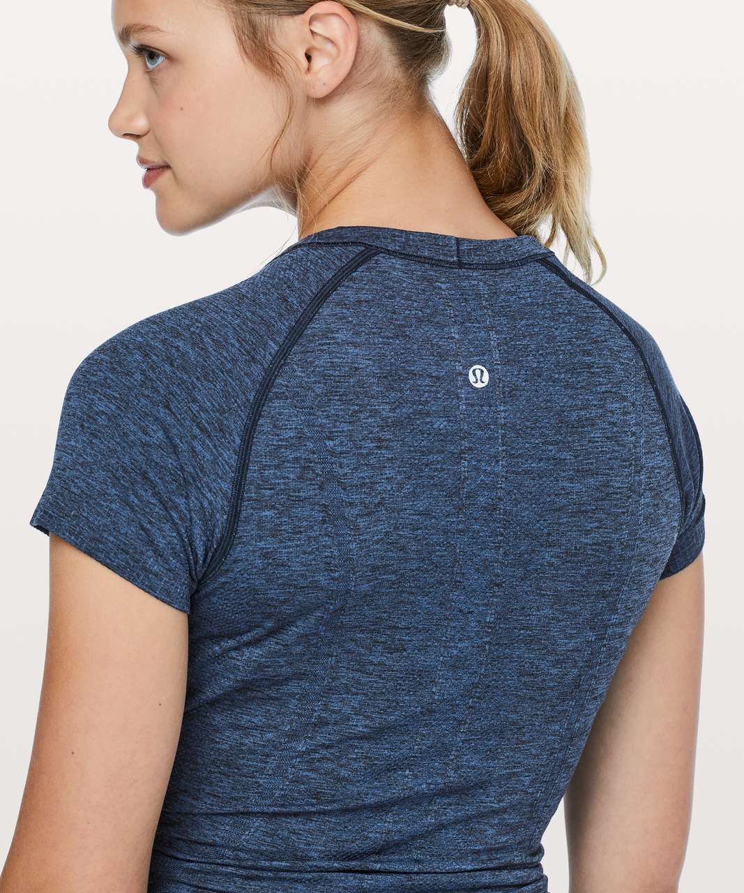 Lululemon Swiftly Tech Short Sleeve Crew - Cyber Blue / Black