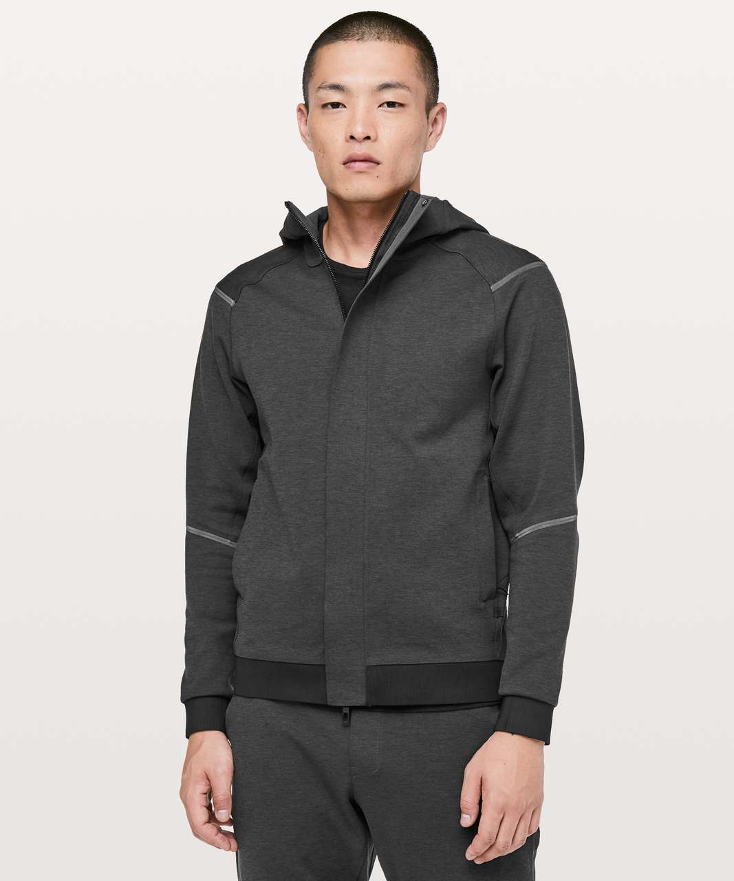 Lululemon Axiom Full Zip Hoodie *lululemon lab - Graphite Grey / Black ...