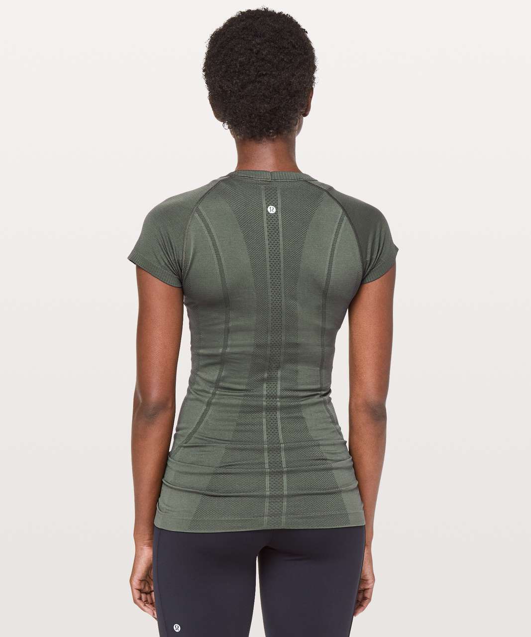 Lululemon Swiftly Tech Short Sleeve Crew - Camo Green / Camo Green - lulu  fanatics